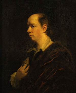 Painting of Oliver Goldsmith by Sir Joshua Reynolds (1769).