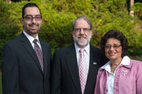 Kevin Sutherland and his parents