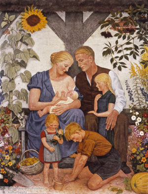 Painting by Wolfgang Willrich entitled "Family", 1934.