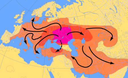 Indo European Language Expansion Map