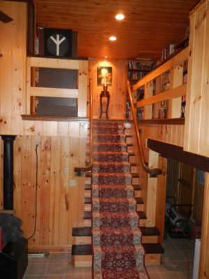 The new stairwell in the Alliance's William Pierce Memorial Library