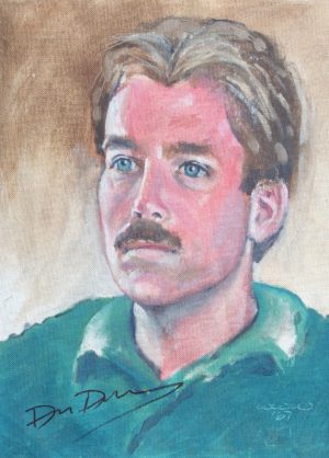 A sunburned David Duke, painted from life 10/17/1987 by Will Williams