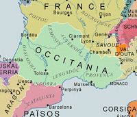 Map of Occitania