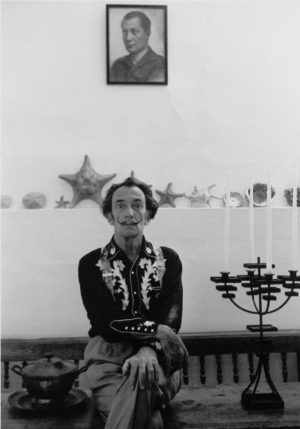 Salvador Dali with portrait of Jose Antonio Primo de Rivera