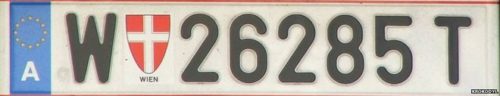 Normal number plates in Austria -- as shown -- are generated automatically by region, but some motorists choose their own.
