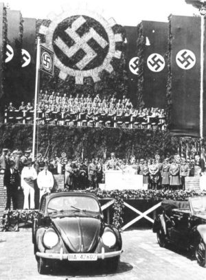 Adolf Hitler at the presentation of the Beetle