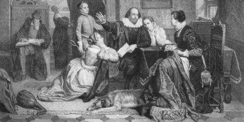William Shakespeare with his family