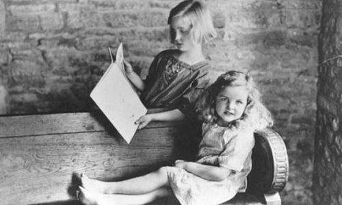 Unity (nine) and Jessica (six) Mitford