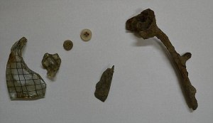 Items removed from the location of the Canada warehouse at Auschwitz-Birkenau memorial site