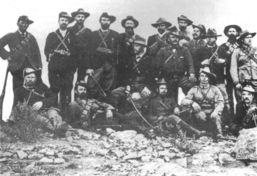 Boer guerilla leader General Jan Smuts with his commando unit while operating against the British in the Cape Colony. Smuts later became prime minister of unified South Africa.
