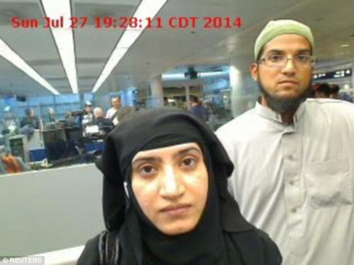 An Israeli company may have helped the FBI in unlocking the iPhone used by one of the San Bernardino, California shooters. Syed Farook and his wife (both pictured) died in a gun battle with police after killing 14 people and injuring 22 in California, in December.