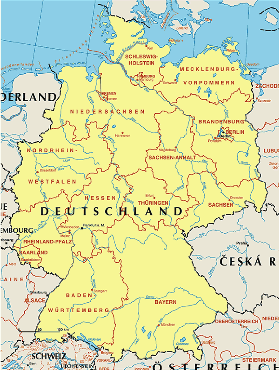 Карта germany. Германия на карте Европы границы. С кем граничит Германия на карте на немецком. Границы Германии на карте. Карта ФРГ на немецком языке.