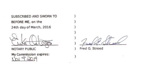 Fred's affidavit 3