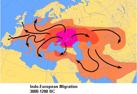 Indo-European Migration 3000-1200 B.C.