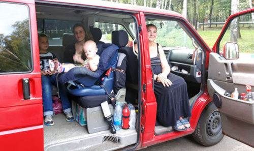 The family fled Germany in a camper van telling Russians they are scared for their lives.