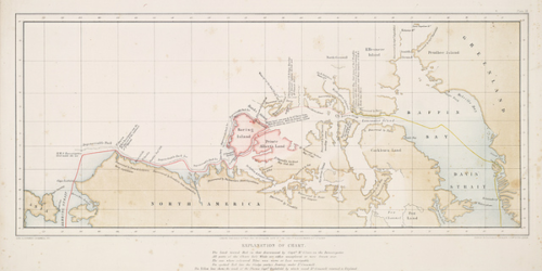 A map of the Northwest Passage, created in 1854.