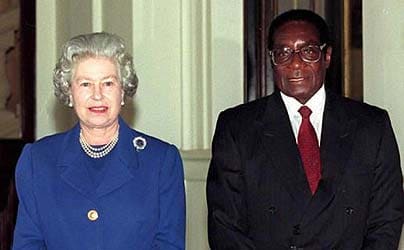 The Queen with Robert Mugabe