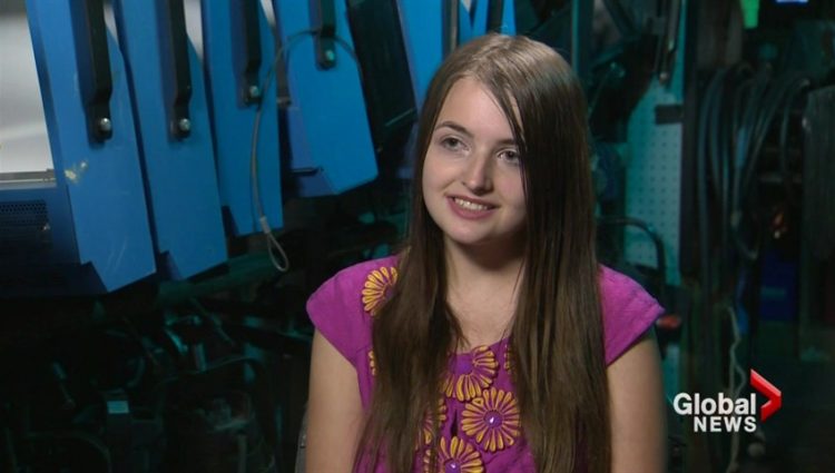 Evalion during her Global News interview