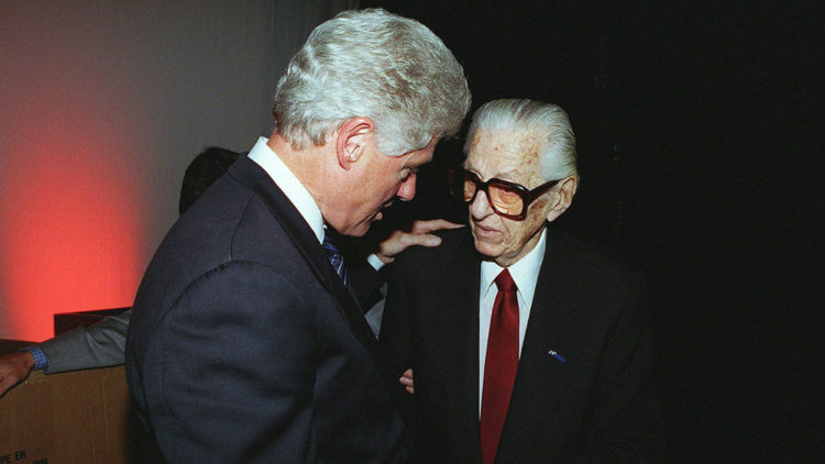 Bill Clinton with Jewish "rap" mogul Lew Wasserman