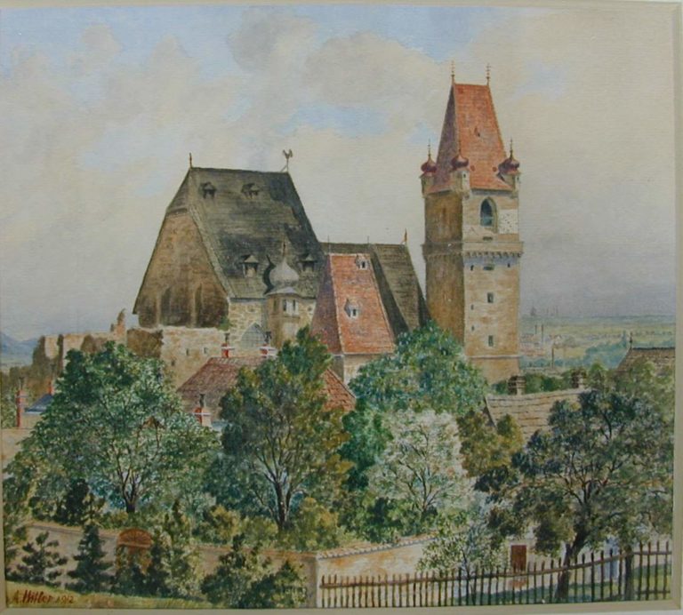 Art From The Hand Of An Austrian Painter National Vanguard   Perchtoldsdorg Castle And Church 768x692 